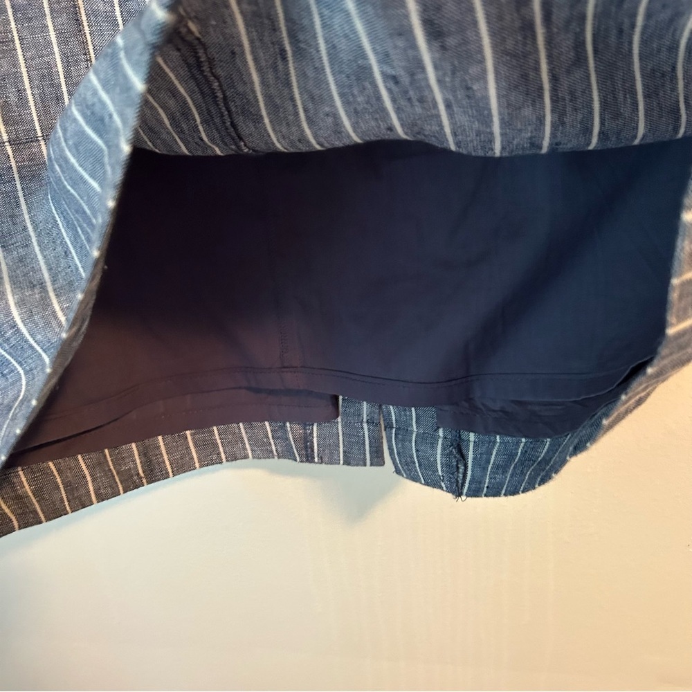 J. Crew Blue & White Striped Pencil Skirt - Picture 10 of 12